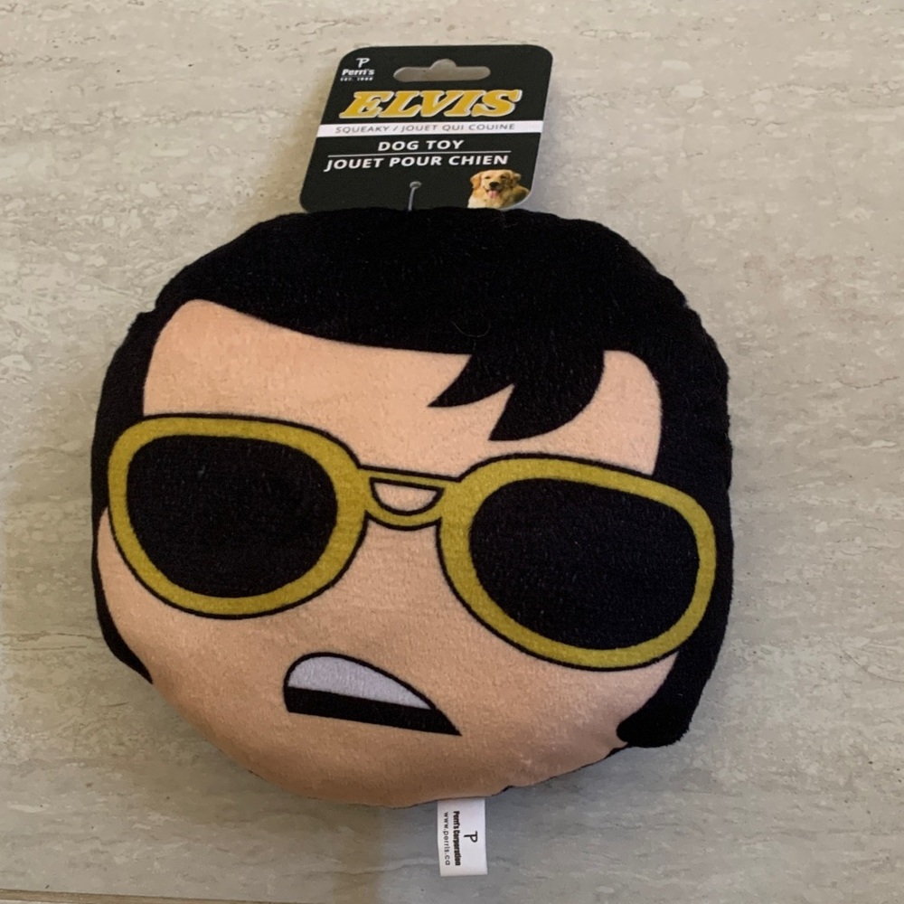 Elvis Dog Toy with Sunglasses Design